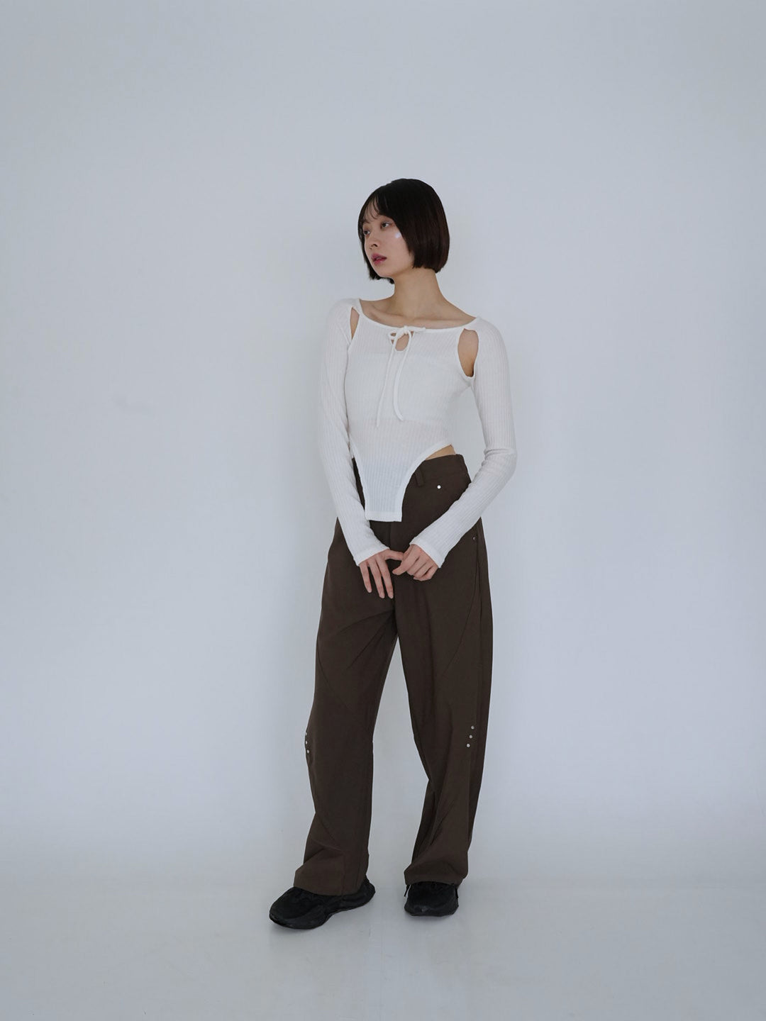【8月29日発送予定】stitched wide pants