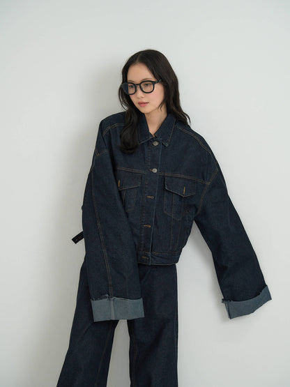 cropped denim jacket