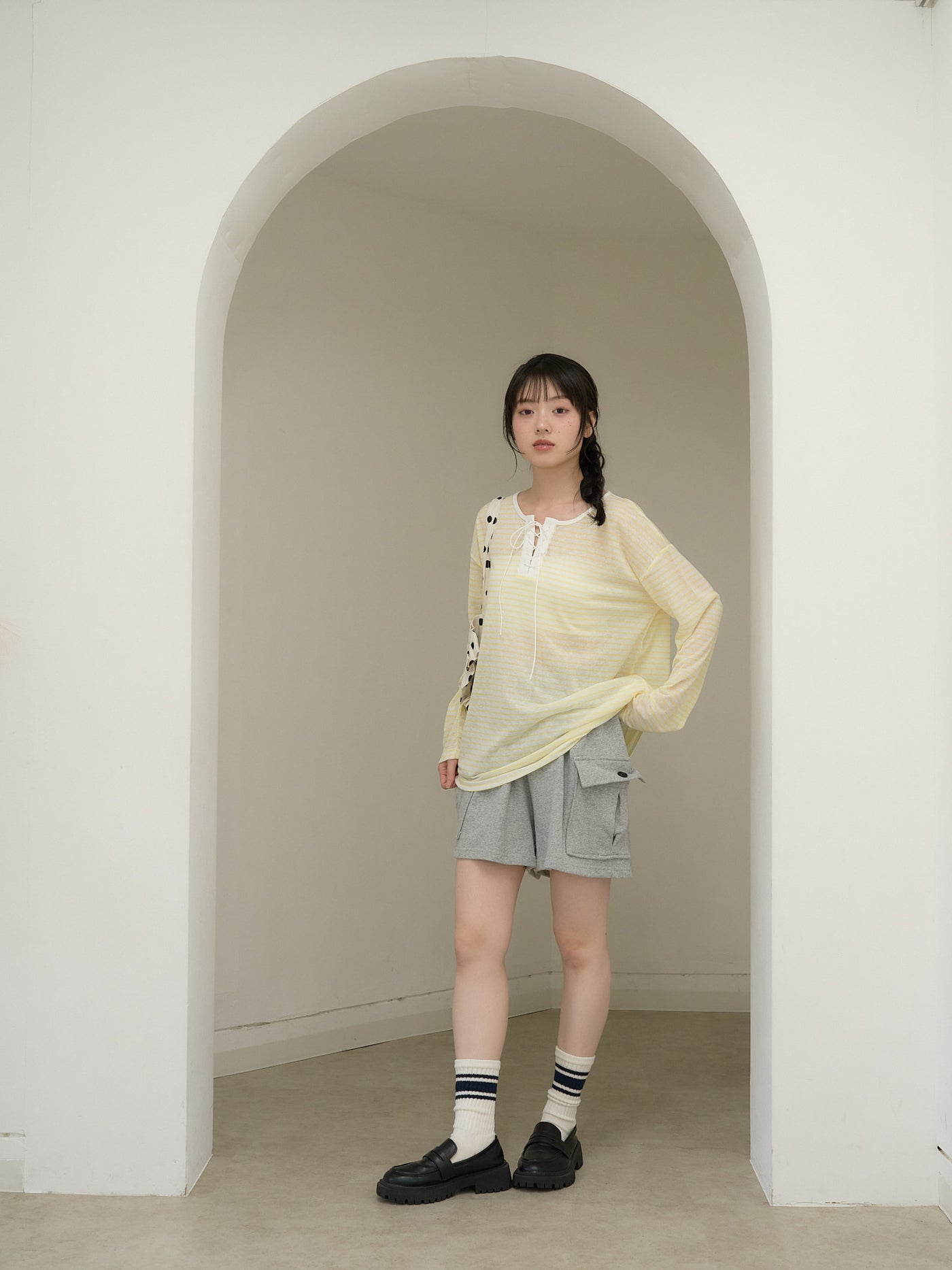 french border long sleeve knit