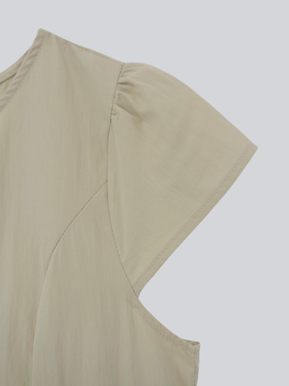 peplum puff sleeve blouse
