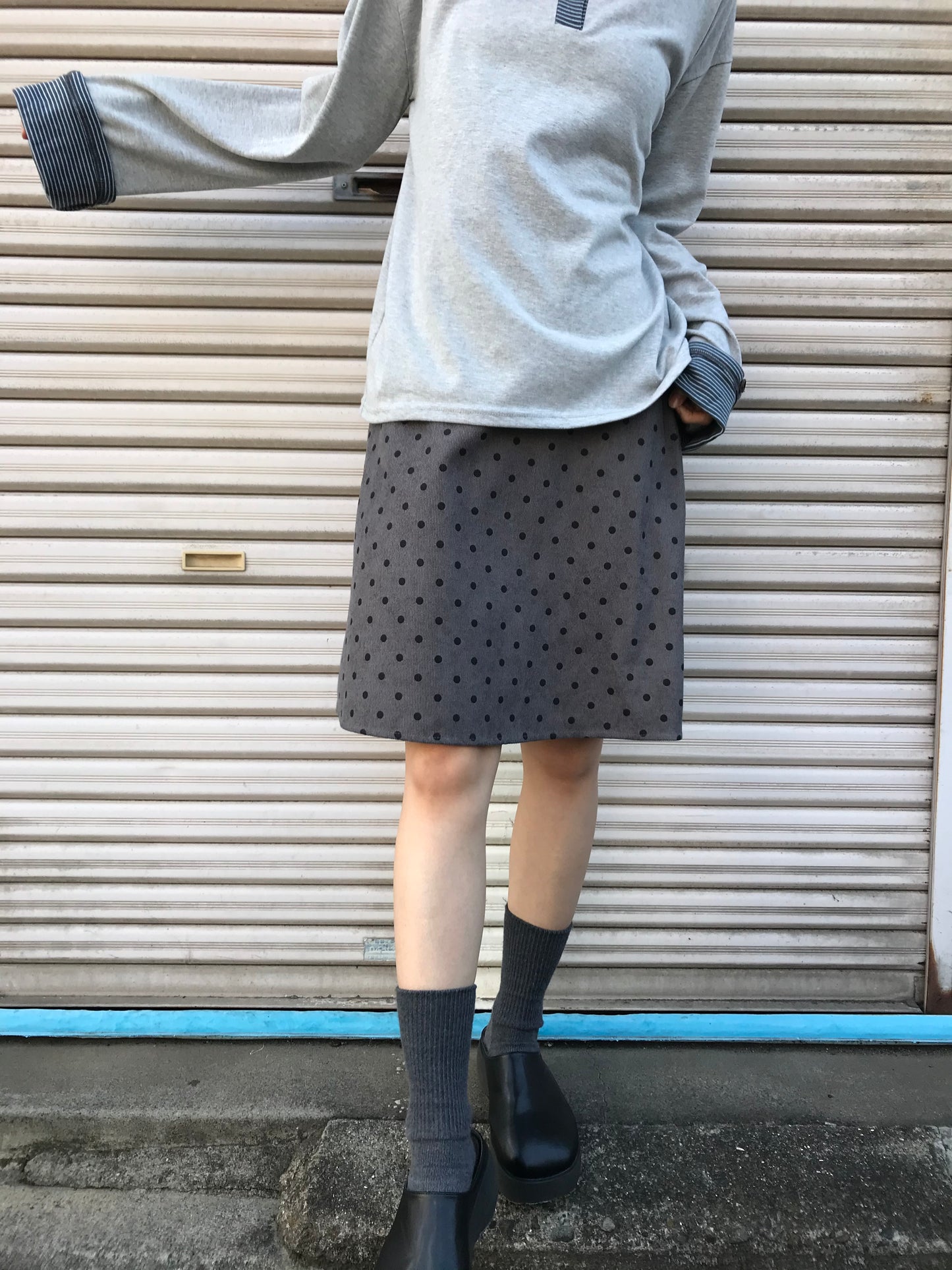 polka dot  midi skirt