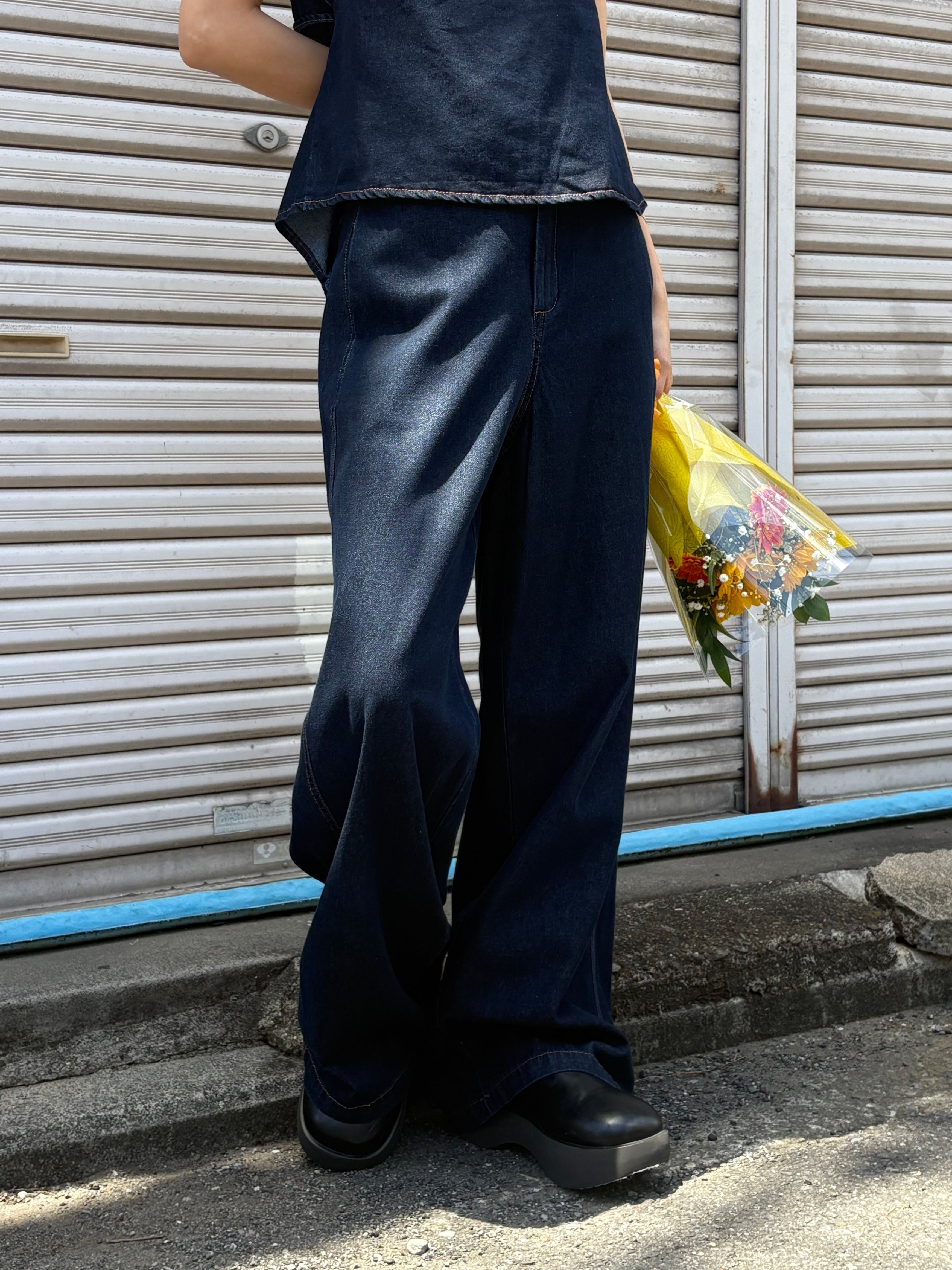 highwaist wide denim pants｜ハイウエストデニムパンツ｜uenui – Uenui