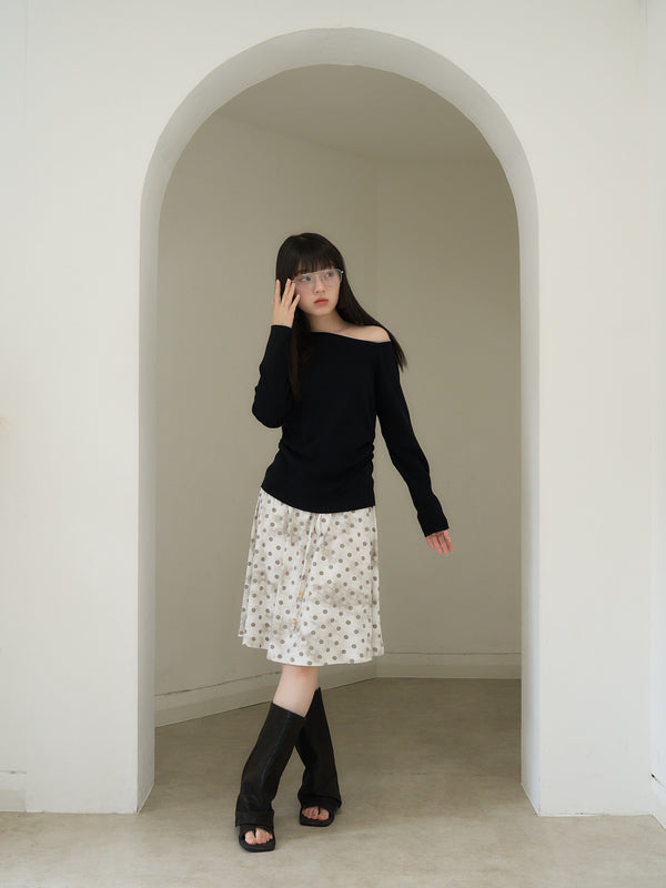 dot  line skirt