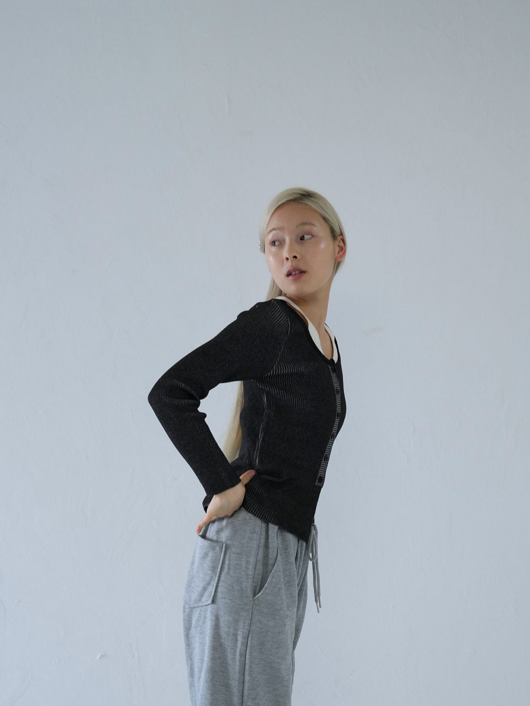 【 10月上旬発送予定 】layered rib knit top