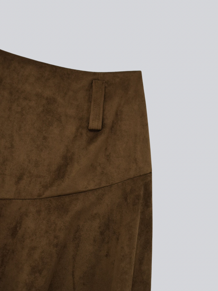 suede asym skirt