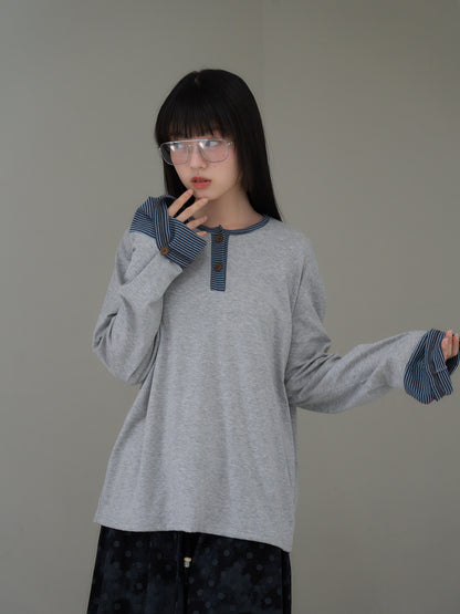 border henley long sleeve tee