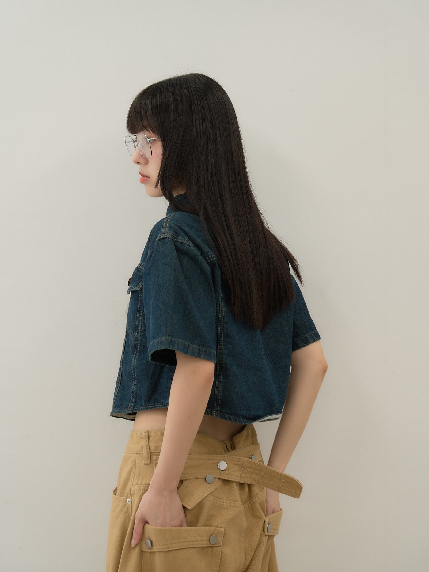 denim short jacket
