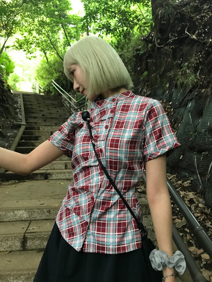 twist button check top