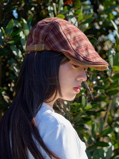 plaid hunting cap