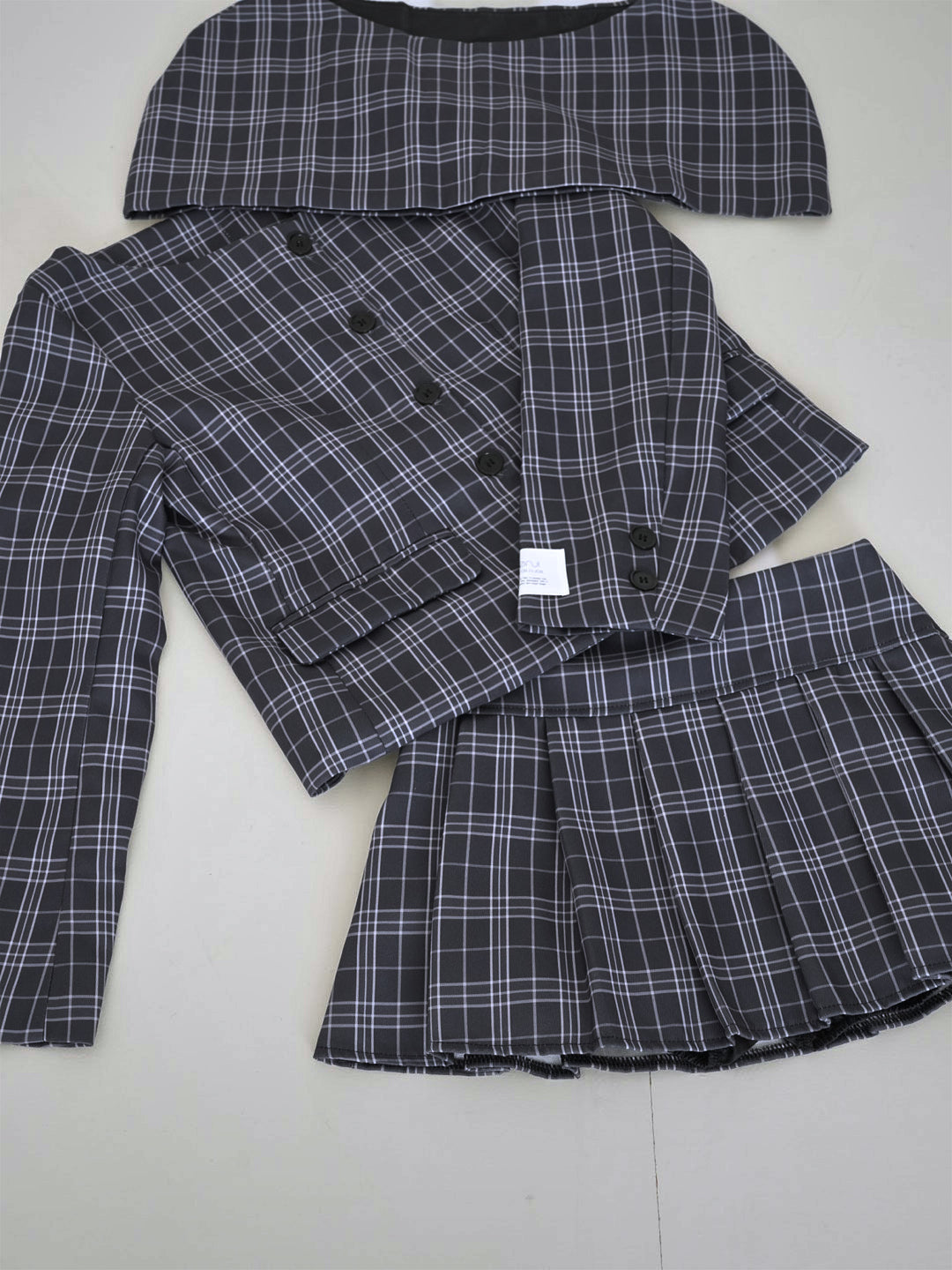 【8月26日発送予定】3piece check jacket and skirt