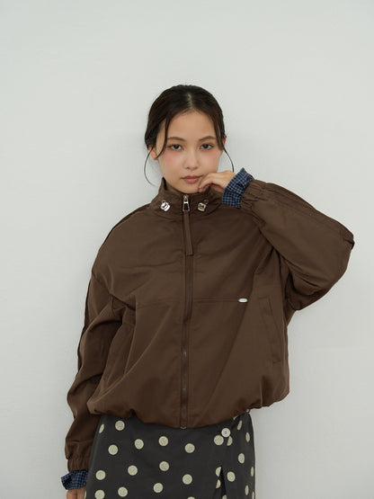 stand collar blouson