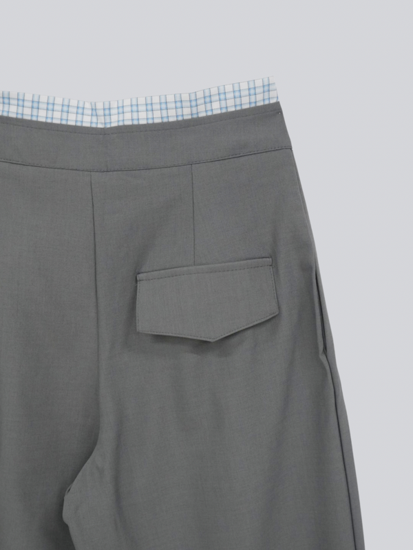 high waist ribbon wide pants