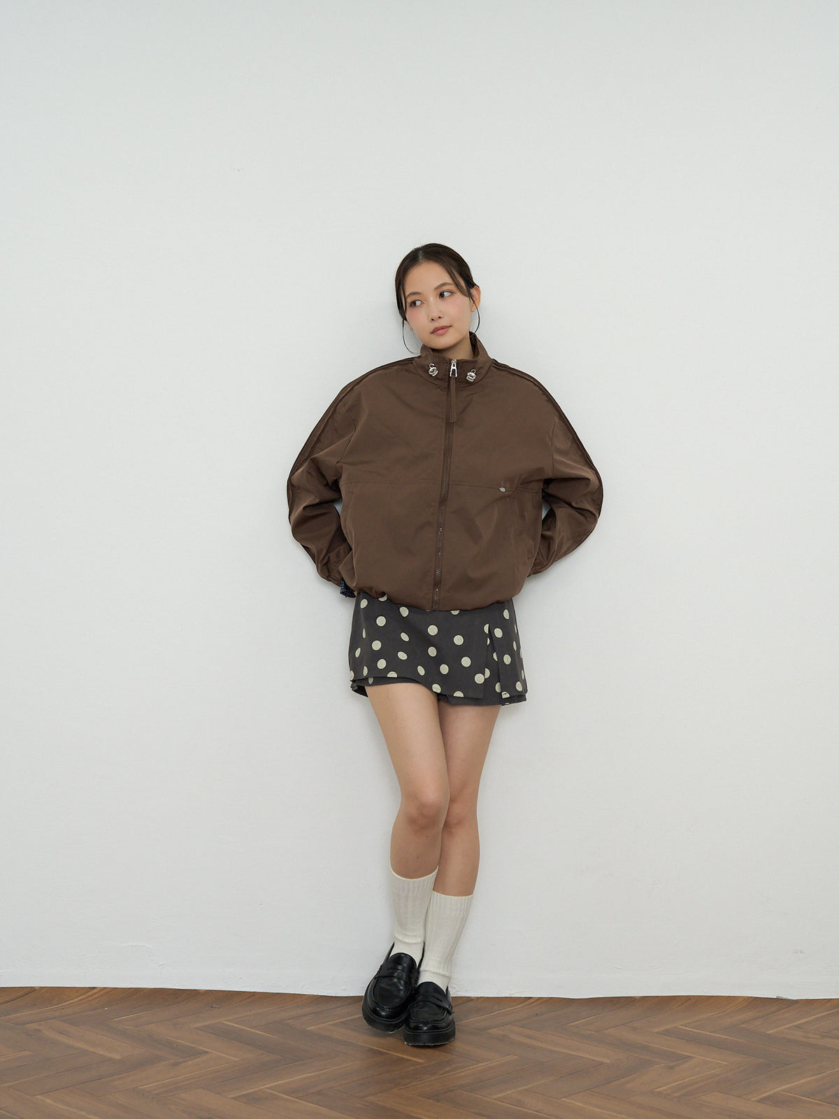 stand collar blouson