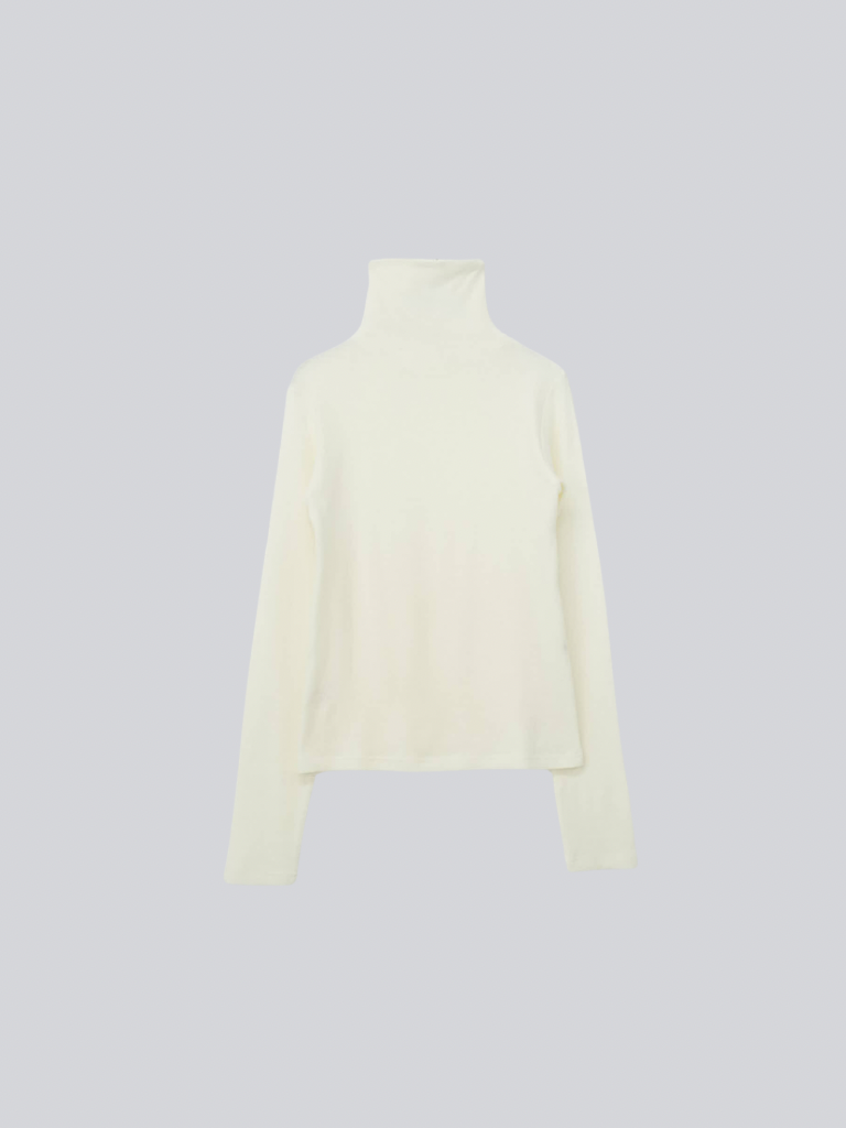 button high neck knit