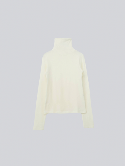 button high neck knit