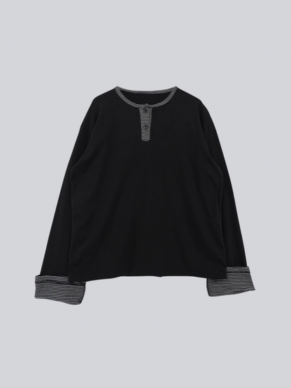border henley long sleeve tee