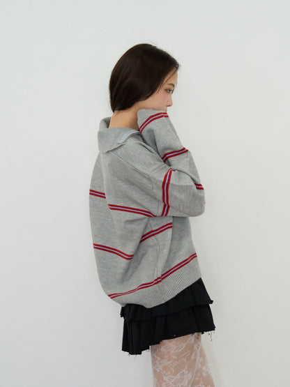 border half zip knit