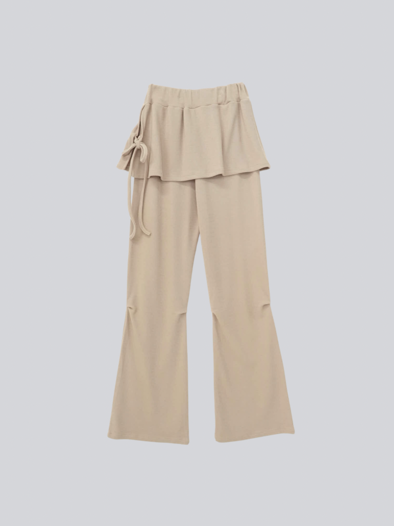 layered flare pants