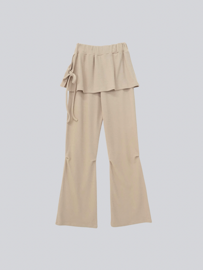 layered flare pants
