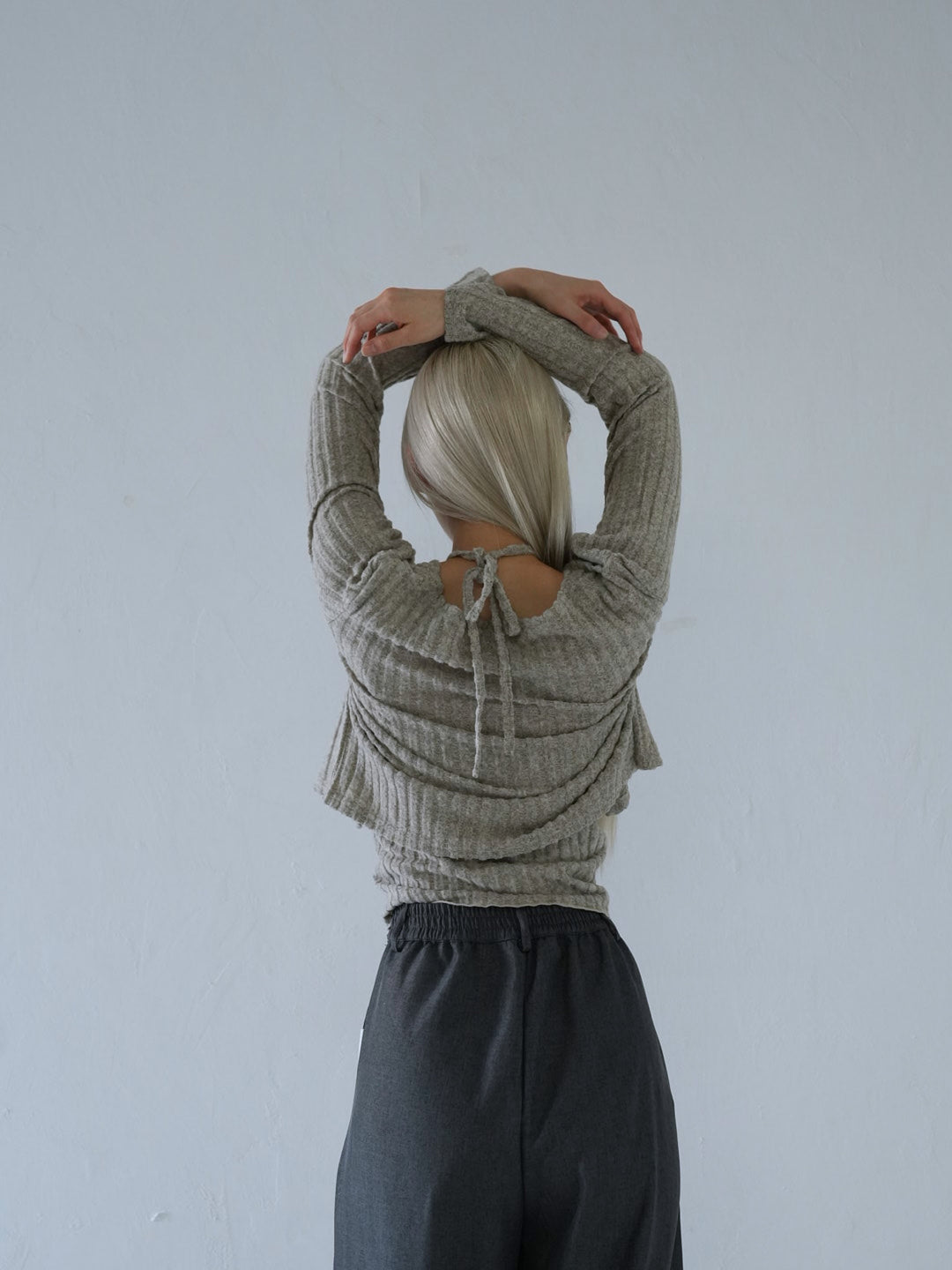 【 10月上旬発送予定 】ribbed ruched cami & cardigan set
