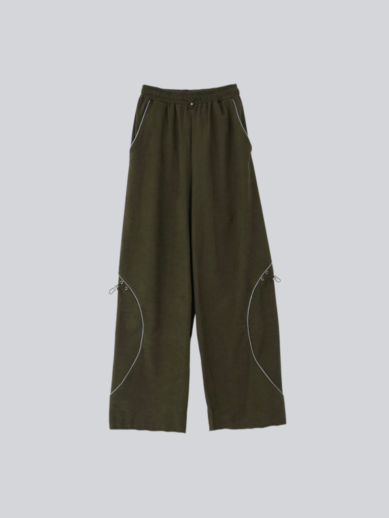 stitch line wide pants