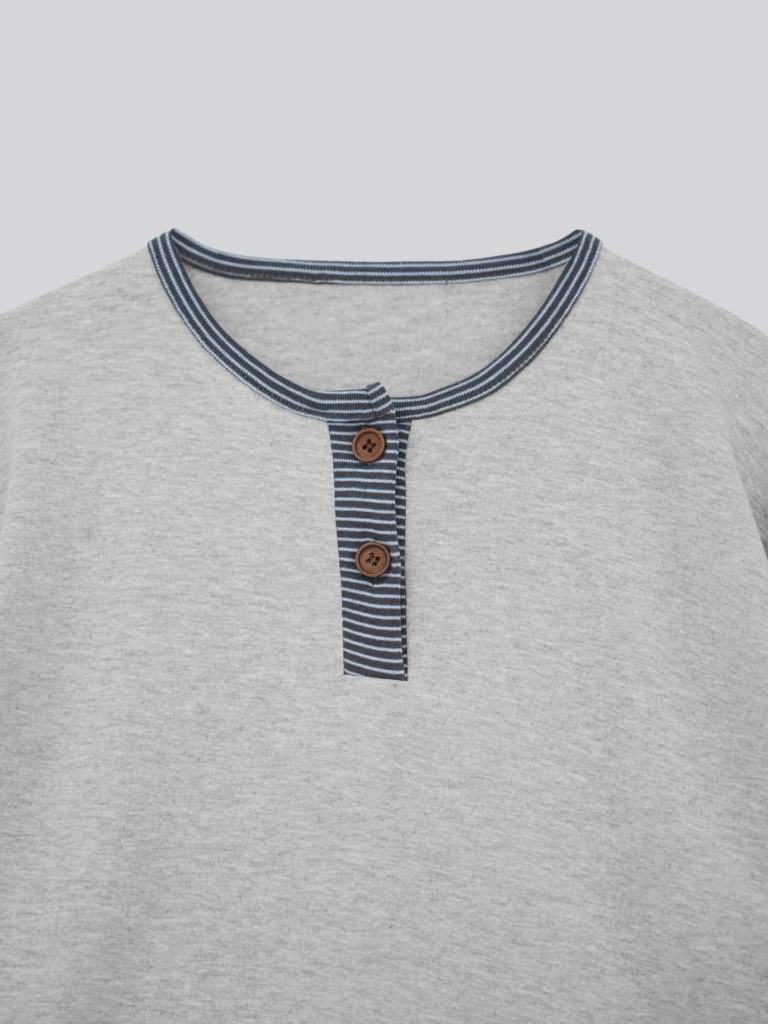 border henley long sleeve tee
