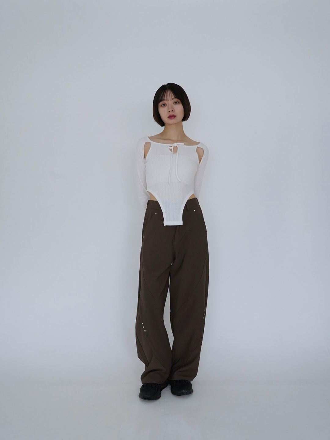 【8月29日発送予定】stitched wide pants