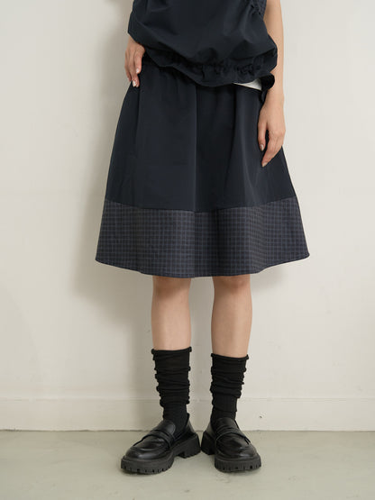 check vest & skirt set
