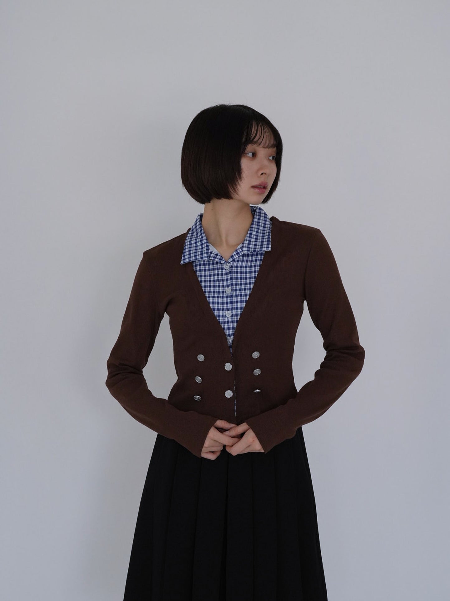 layered cropped jacket