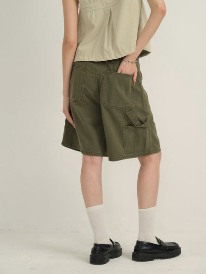 waist check cargo half pants