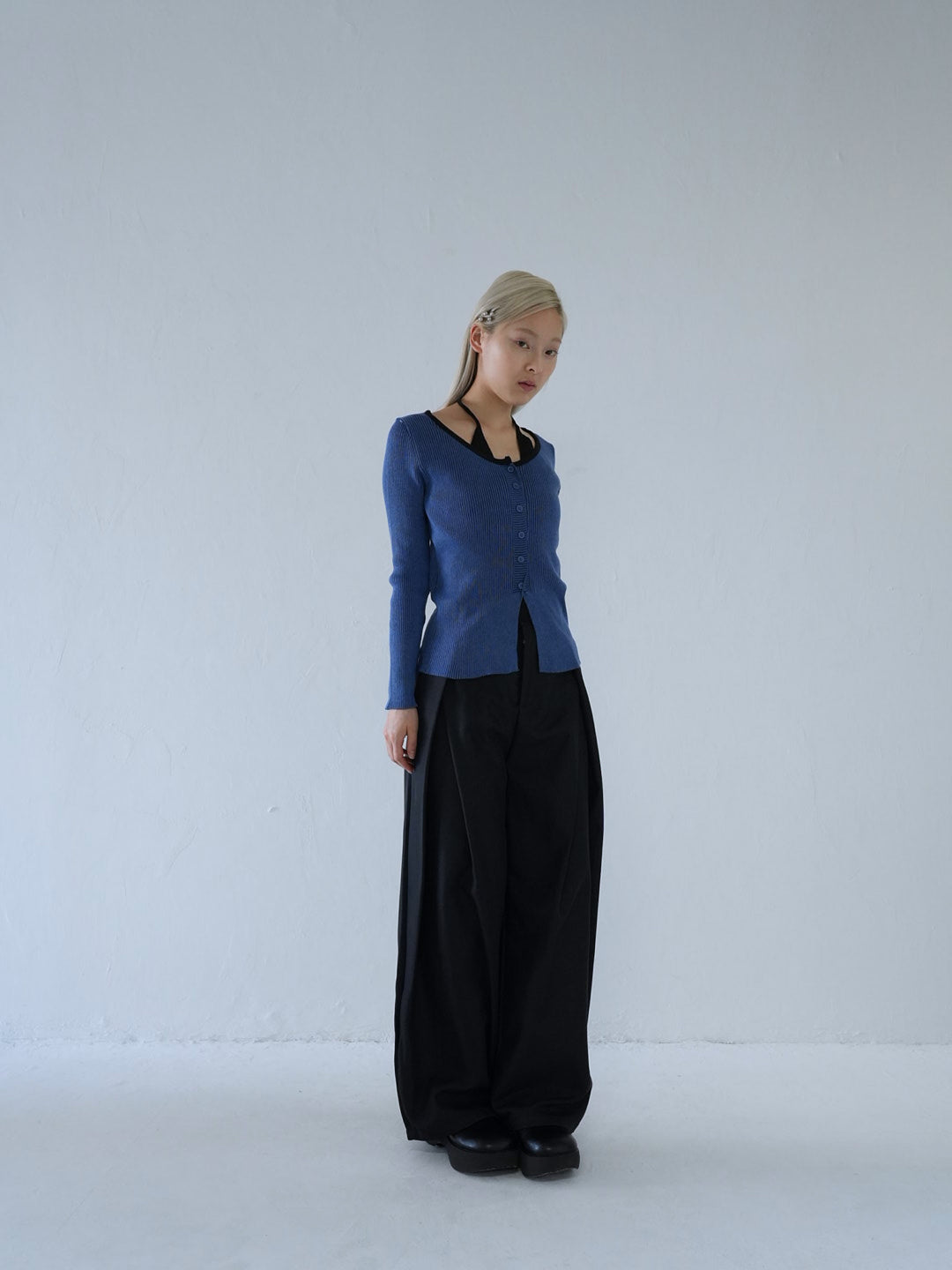 【 10月上旬発送予定 】layered rib knit top