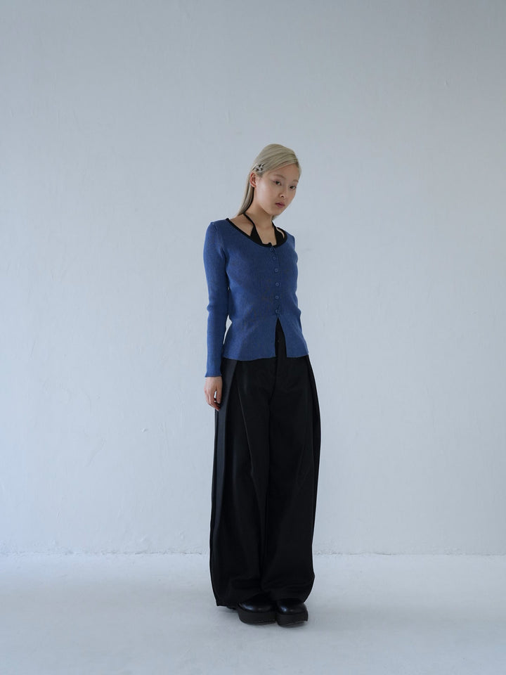 【 10月上旬発送予定 】layered rib knit top
