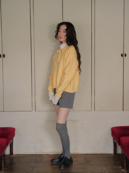 ribbon tie knit cardigan