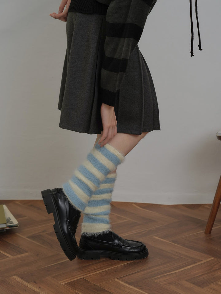 border knit leg warmer