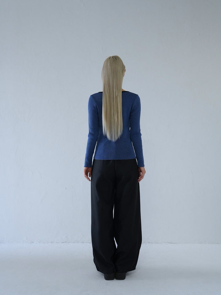 【 10月上旬発送予定 】layered rib knit top
