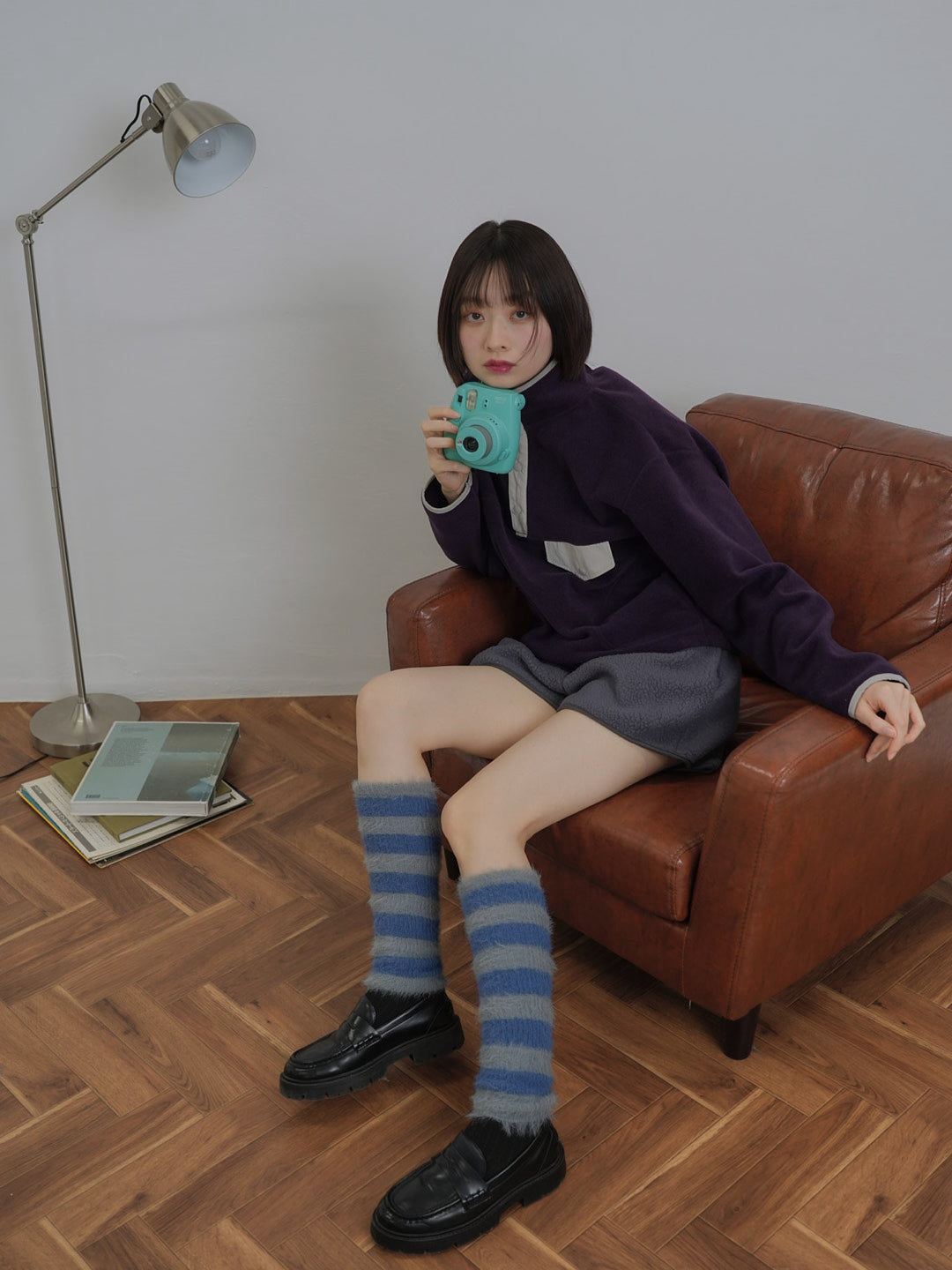 border knit leg warmer