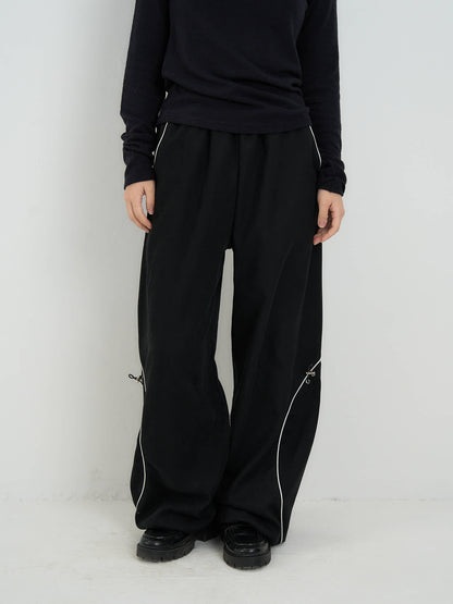 stitch line wide pants
