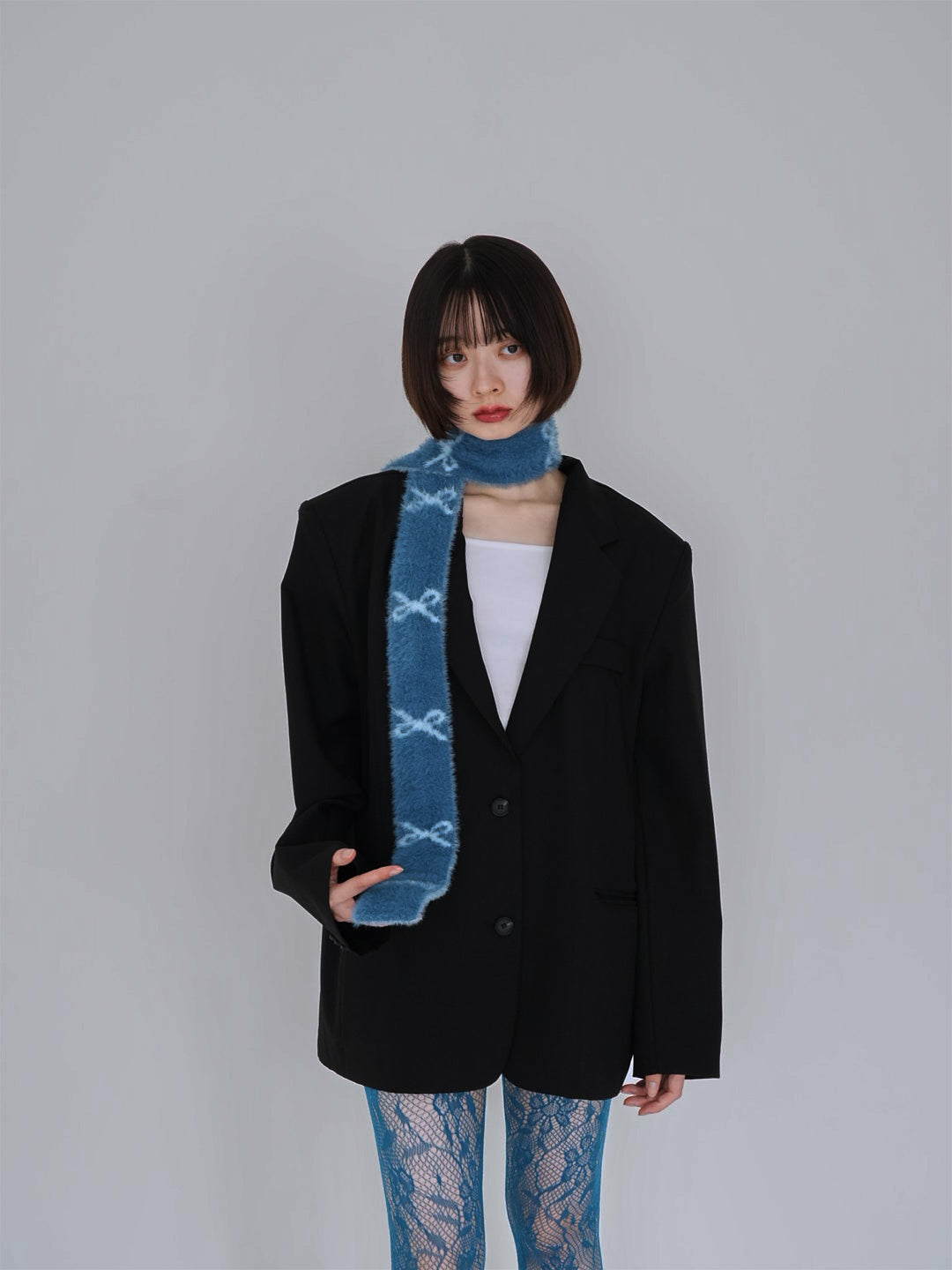 ribbon fur scarf