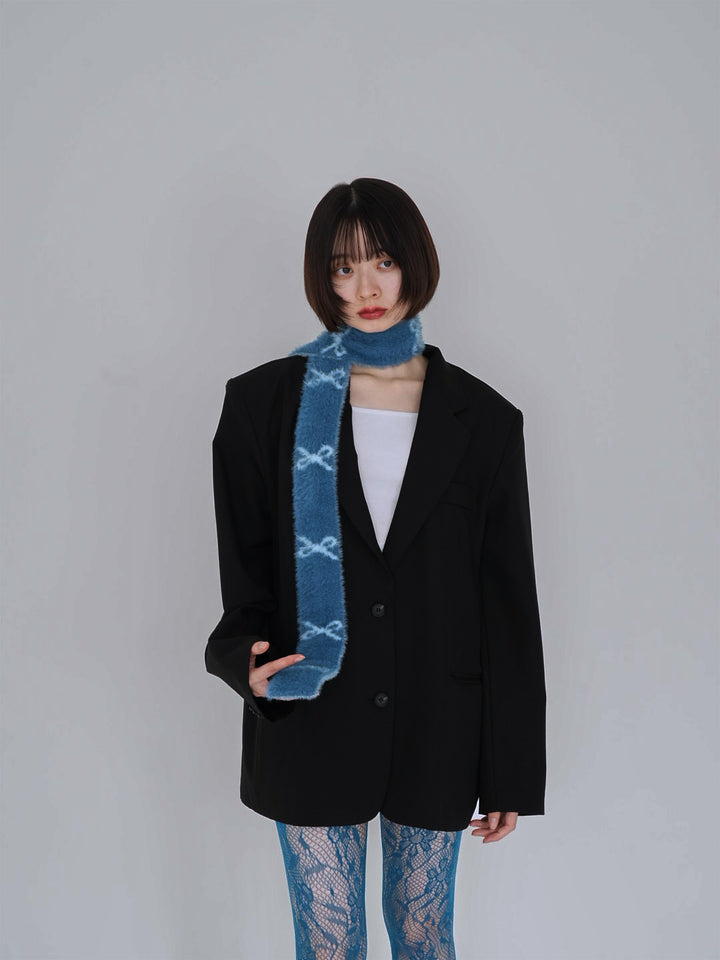 ribbon fur scarf