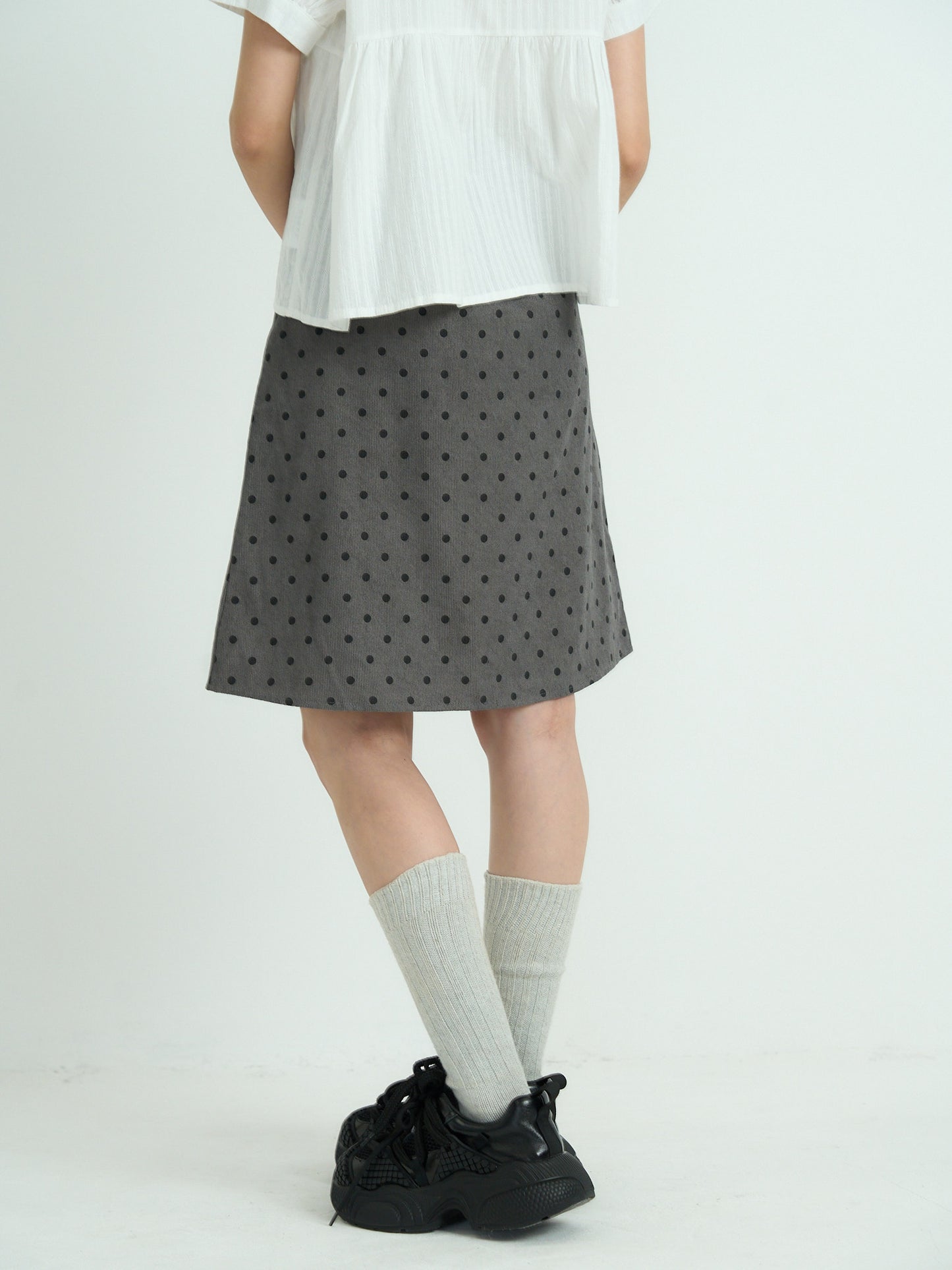 polka dot  midi skirt