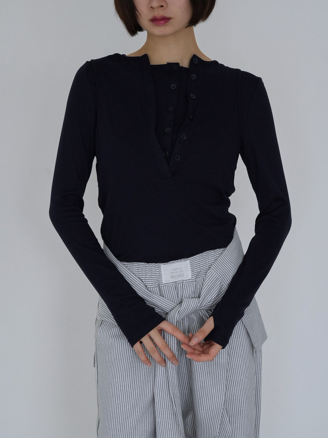 【8月26日発送予定】waist ribbon wide pants