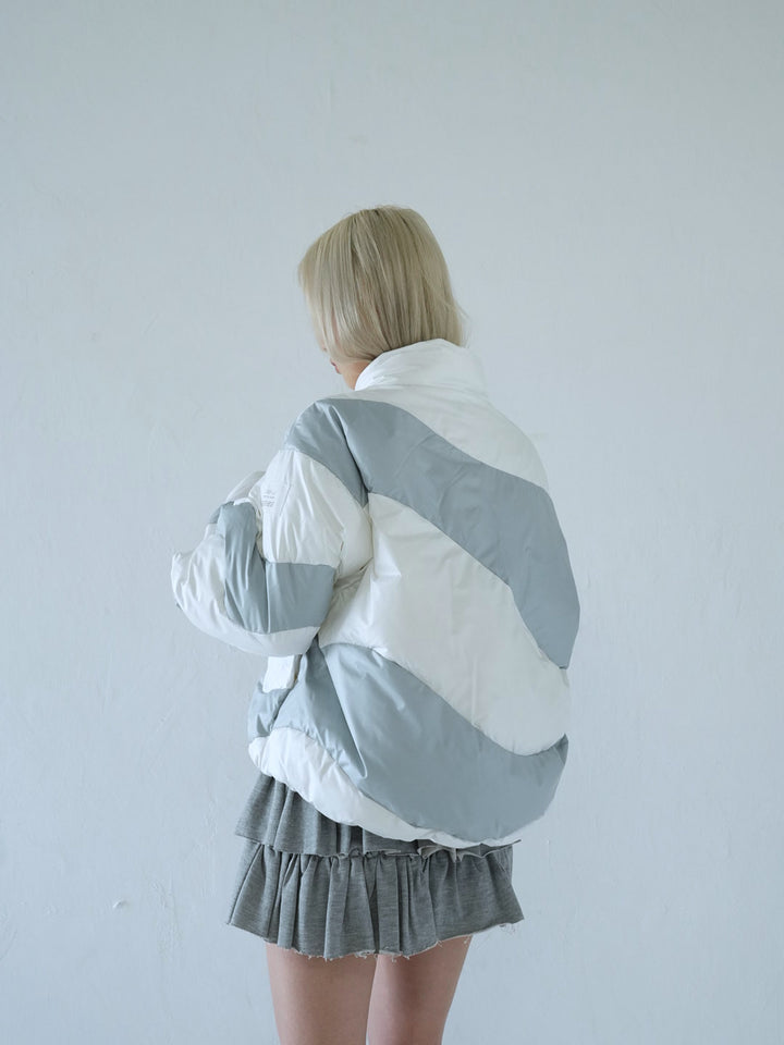 【 11月上旬発送予定 】wave bicolor down jacket