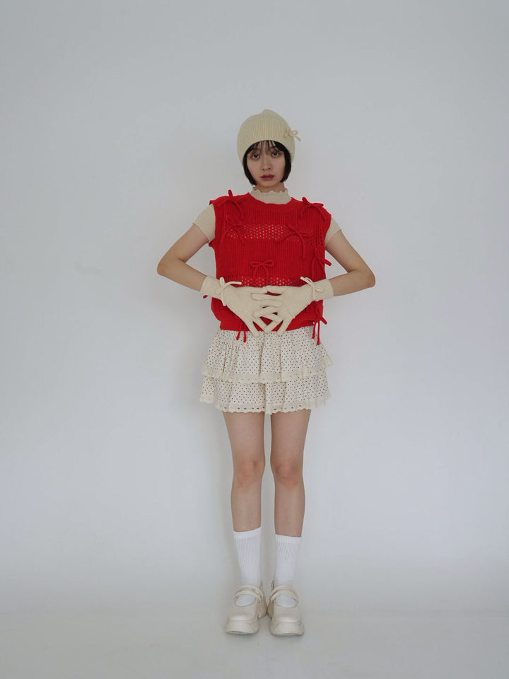 【8月26日発送予定】ribbon knit 3piece set