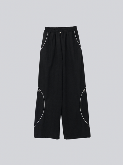 stitch line wide pants