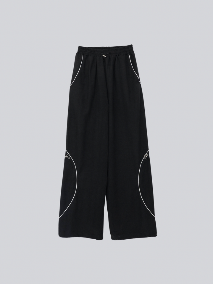 stitch line wide pants