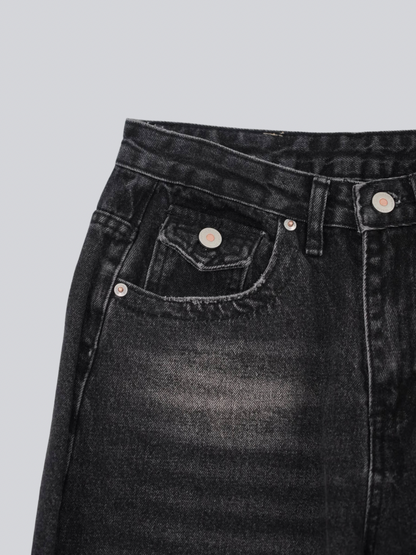 wide flap pocket denim