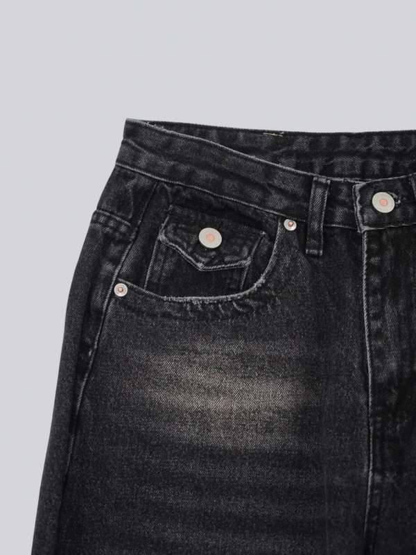 wide flap pocket denim