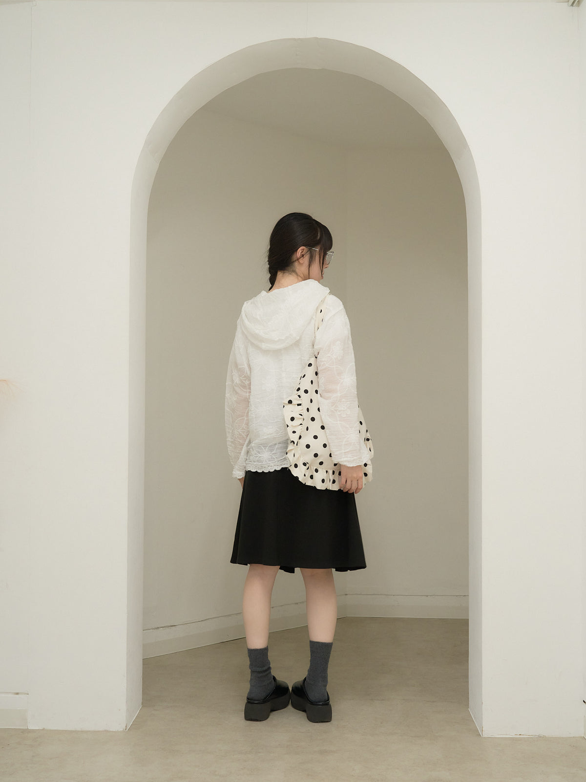 embroidery lace hoodie