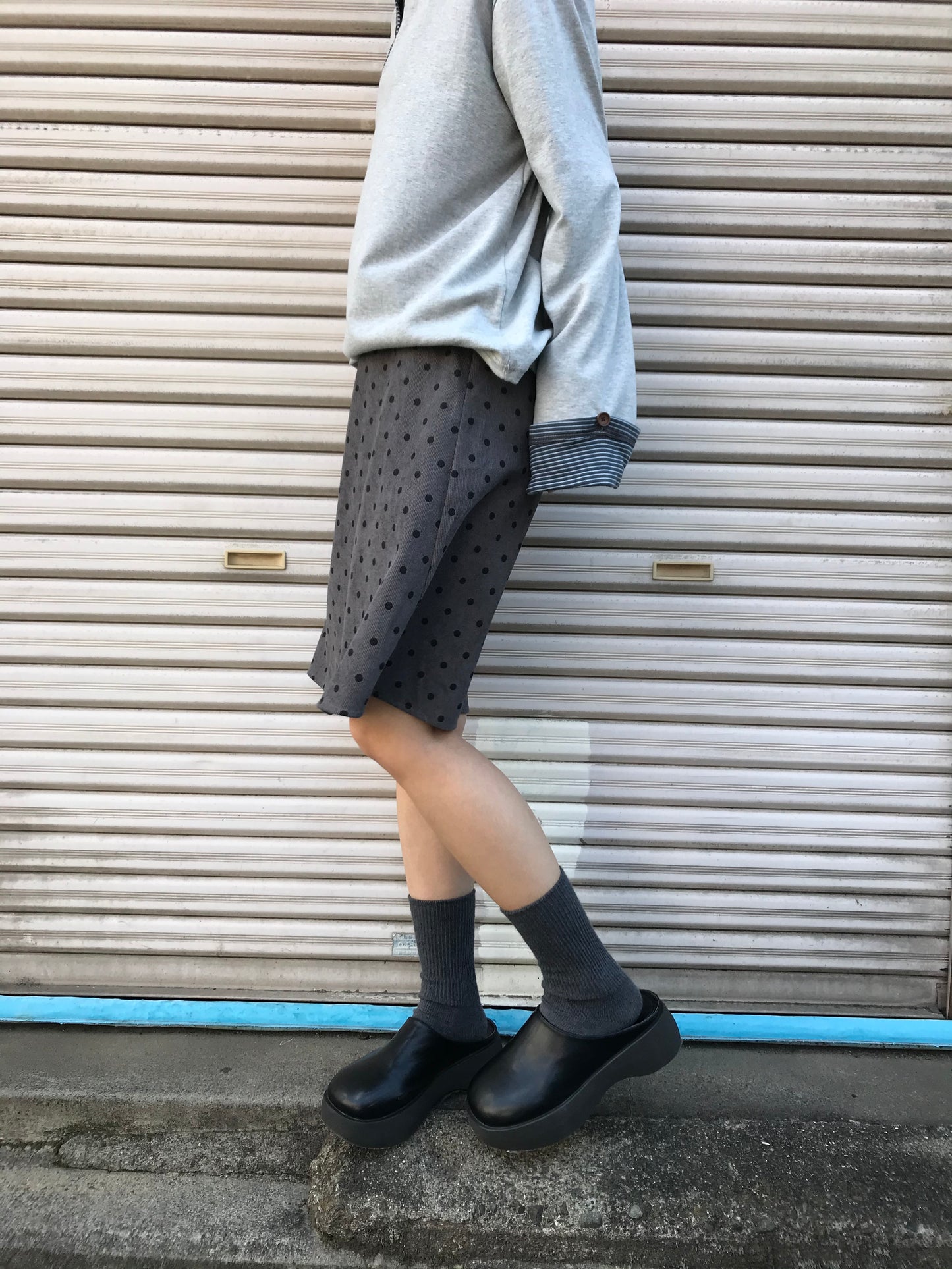 polka dot  midi skirt