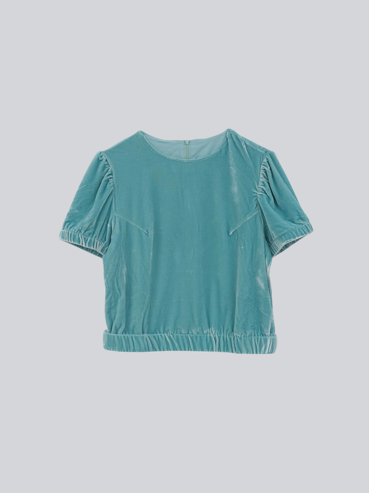 velour puff sleeve top
